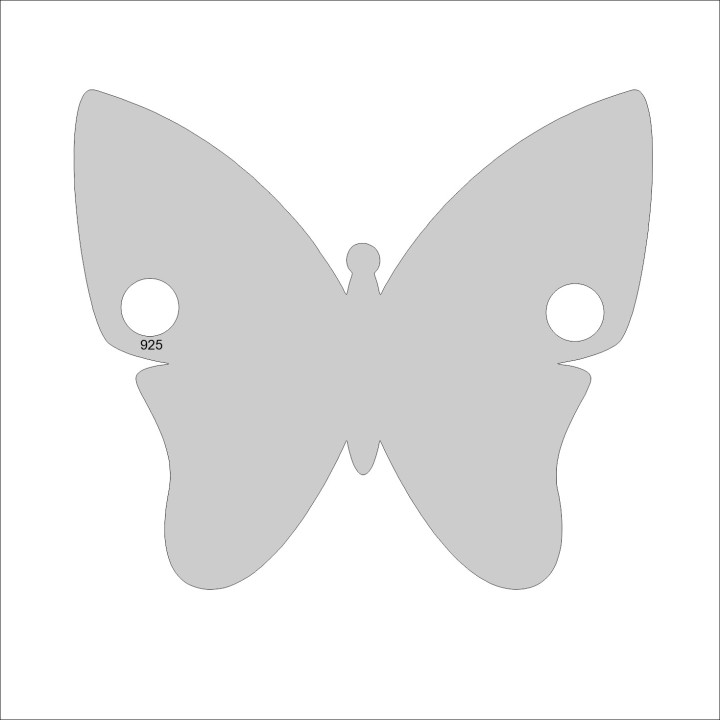 G0342 N - Link din argint 925 forma de fluture dimensiune 12x10mm 0.5mm