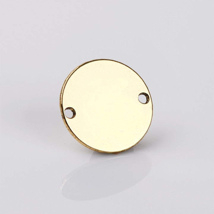 AL0038 - Banut cu 2 gauri link pentru bratara din alama 28 mm