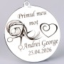 S179 - Pandant banut din argint 22mm pentru mot - Primul meu mot - 1 buc
