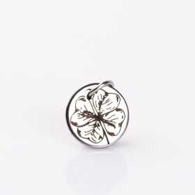 S189 - Banut gravat din inox - Martisor trifoi - 10mm - bijuterii personalizate din argint | simoshop