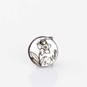 Banut gravat din inox - Martisor narcisa
