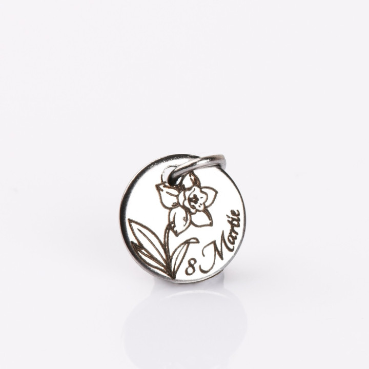 copy of C004-Banut rotund cu o gaura si za din INOX 10 mm-1buc - bijuterii personalizate din argint | simoshop