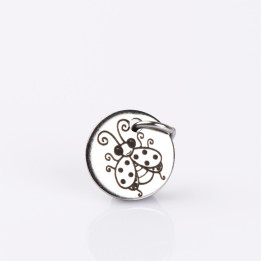copy of C004-Banut rotund cu o gaura si za din INOX 10 mm-1buc - bijuterii personalizate din argint | simoshop