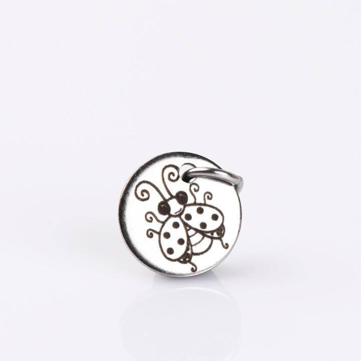 copy of C004-Banut rotund cu o gaura si za din INOX 10 mm-1buc - bijuterii personalizate din argint | simoshop