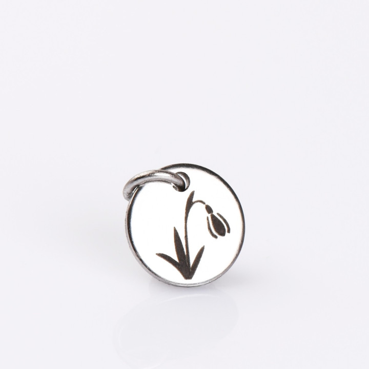 copy of C004-Banut rotund cu o gaura si za din INOX 10 mm-1buc - bijuterii personalizate din argint | simoshop
