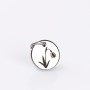 S195 - Banut gravat din inox - Martisor ghiocel - 10mm - bijuterii personalizate din argint | simoshop