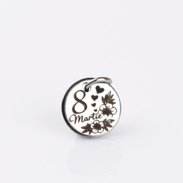 copy of C004-Banut rotund cu o gaura si za din INOX 10 mm-1buc - bijuterii personalizate din argint | simoshop