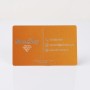 S197 - Carte de vizita personalizata din aluminiu (galben) - bijuterii personalizate din argint | simoshop