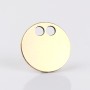 AL0040 - Pandant cu 2 gauri din alama 19 mm - bijuterii personalizate din argint | simoshop