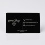 S199 - Carte de vizita personalizata din aluminiu (negru) - bijuterii personalizate din argint | simoshop