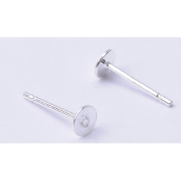 G0023-Tije cu platou drept rotund de 4 mm 1 bucata - bijuterii personalizate din argint | simoshop