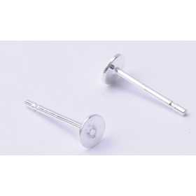 G0023-Tije cu platou drept rotund de 4 mm 1 bucata - bijuterii personalizate din argint | simoshop