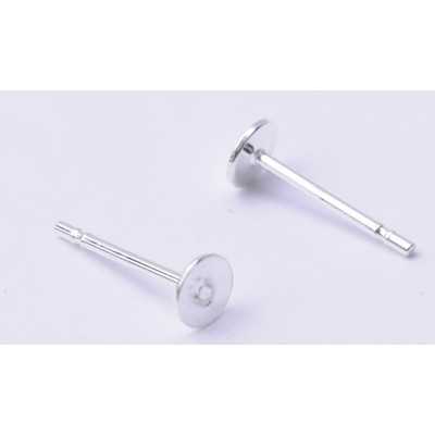 G0023-Tije cu platou drept rotund de 4 mm 1 bucata - bijuterii personalizate din argint | simoshop