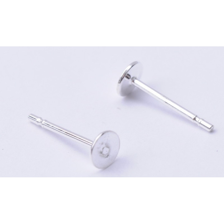 G0023-Tije cu platou drept rotund de 4 mm 1 bucata - bijuterii personalizate din argint | simoshop