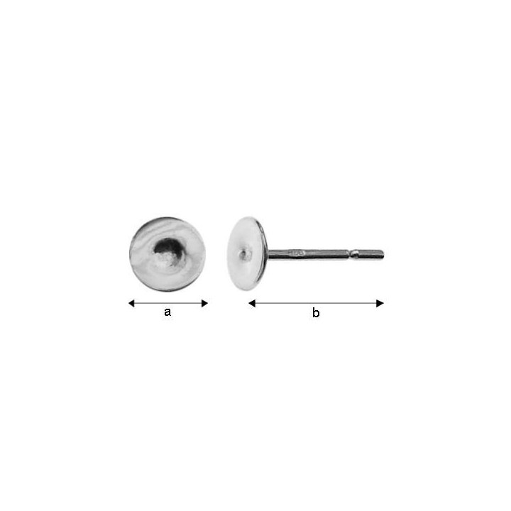 G0023-Tije cu platou drept rotund de 4 mm 1 bucata - bijuterii personalizate din argint | simoshop