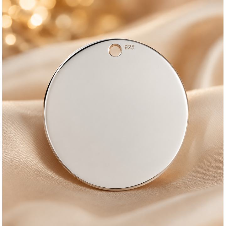 G0524 N-Charm banut argint cu o gaura 16.50mm 0.3mm