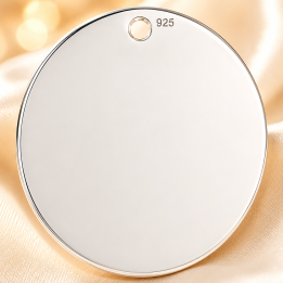 K026 N Pandant banut argint cu o gaura 21mm 0.3 mm