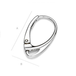 G0004-Leverback cu bucla 17x10mm 1 buc - bijuterii personalizate din argint | simoshop