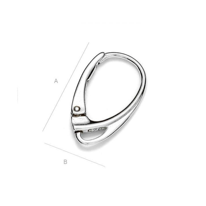 G0004-Leverback tortita cercei din argint cu bucla 17x10mm 1 buc