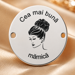 E0421 GS Link din argint Cea mai buna mamica 16.5mm 0.33mm - bijuterii personalizate din argint | simoshop