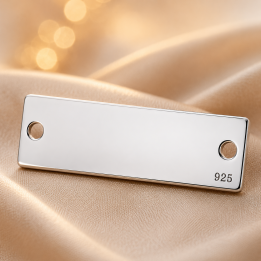 G2038-N-Link dreptunghi argint 925 7x23MM, 0.50MM grosime - bijuterii personalizate din argint | simoshop