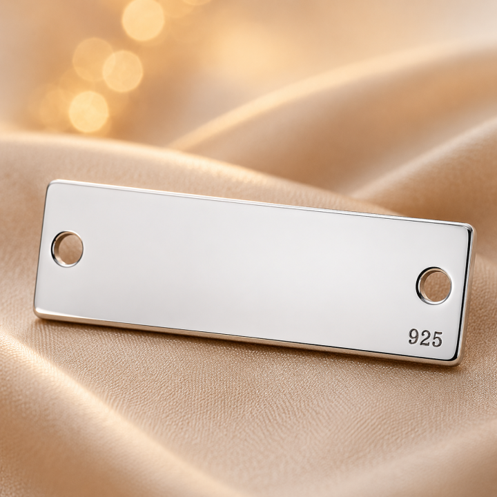 G2038-N-Link dreptunghi argint 925 7x23MM, 0.50MM grosime - bijuterii personalizate din argint | simoshop