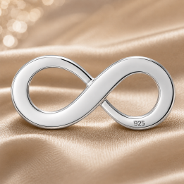 E0118-N-Link infinit din argint 17x6.75mm 0.4mm - bijuterii personalizate din argint | simoshop