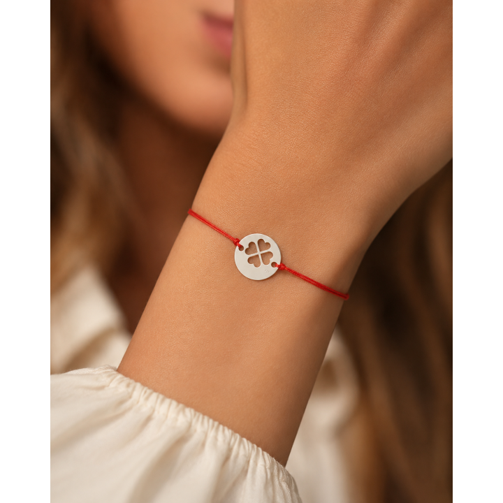 E0593 N Link banut argint decupat cu trifoi 10mm 0.33mm 1buc - bijuterii personalizate din argint | simoshop
