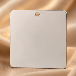 G0417-Charm Patrat argint 925 16MM, 0.50mm grosime - bijuterii personalizate din argint | simoshop