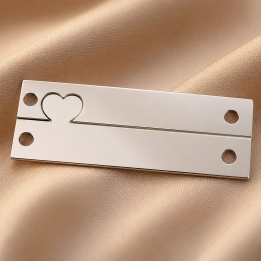 E0166-N-Link separabil cu inimioara 35x12mm argint 925 - bijuterii personalizate din argint | simoshop