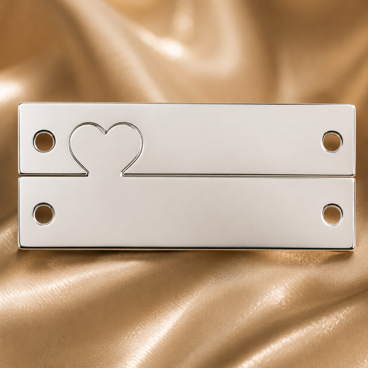 E0166-N-Link separabil cu inimioara 35x12mm argint 925 - bijuterii personalizate din argint | simoshop