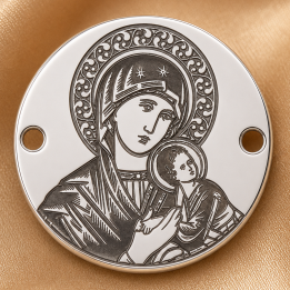 E0667 GS Link din argint Fecioara Maria 16.5mm 0.33mm - bijuterii personalizate din argint | simoshop