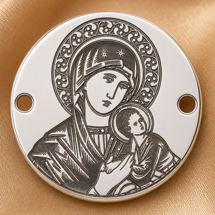 E0667 GS Link din argint Fecioara Maria 16.5mm 0.33mm - bijuterii personalizate din argint | simoshop