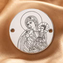 E0667 GS Link din argint Fecioara Maria 16.5mm 0.33mm - bijuterii personalizate din argint | simoshop