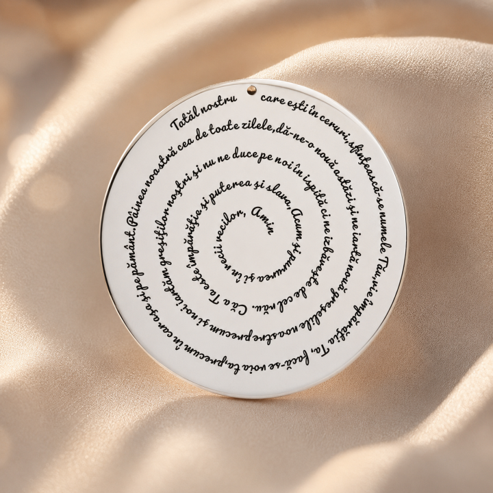 E1255-G-Banut din argint 925 Tatal nostru in spirala 16.5mm 0,33mm-1 buc - bijuterii personalizate din argint | simoshop