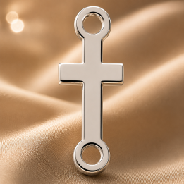 E0036-G-Link cruciulita 15x6mm 0.4mm - bijuterii personalizate din argint | simoshop