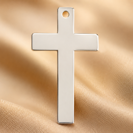 E0119-N-Charm cruciulita simpla 17x11mm 0.4mm - bijuterii personalizate din argint | simoshop