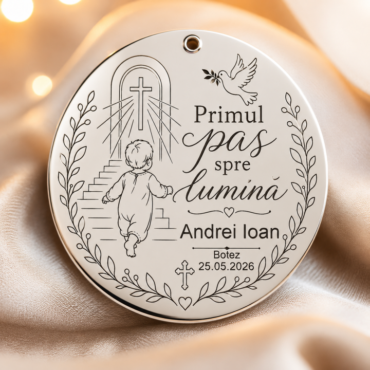 copy of S108 - Serviciu gravura fetita cu nume si data nasterii - bijuterii personalizate din argint | simoshop