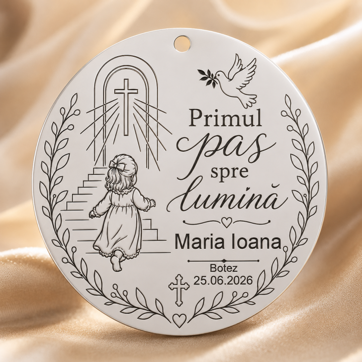 copy of S108 - Serviciu gravura fetita cu nume si data nasterii - bijuterii personalizate din argint | simoshop