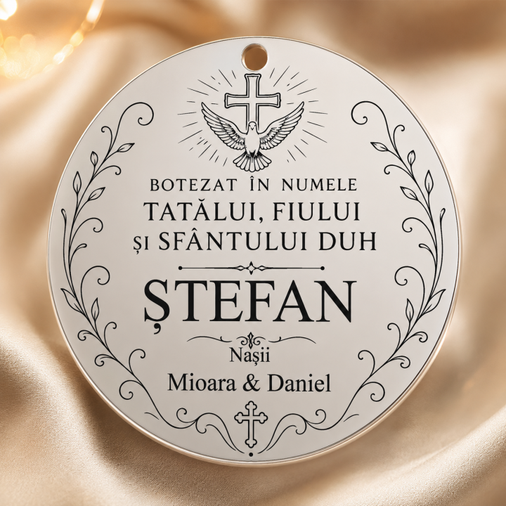 copy of S108 - Serviciu gravura fetita cu nume si data nasterii - bijuterii personalizate din argint | simoshop
