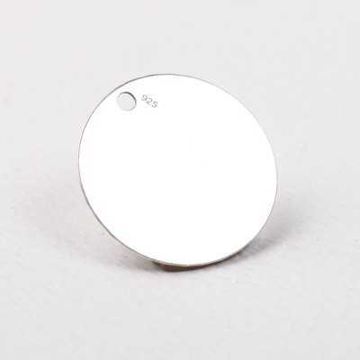 K003 Banut argint 12mm grosime 0.3mm 1 gaura