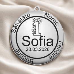 copy of S108 - Serviciu gravura fetita cu nume si data nasterii - bijuterii personalizate din argint | simoshop