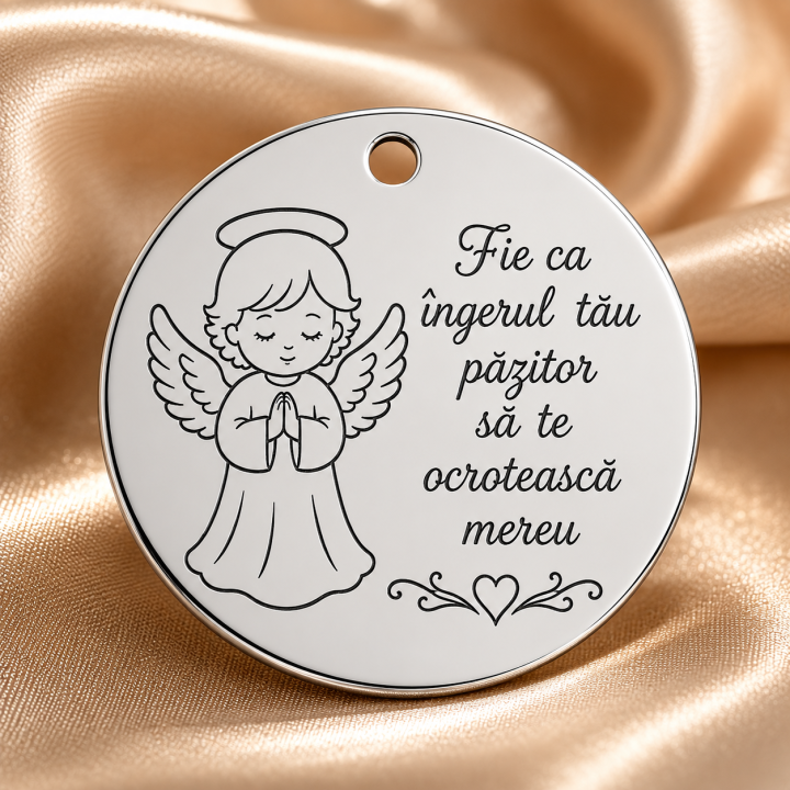 copy of S108 - Serviciu gravura fetita cu nume si data nasterii - bijuterii personalizate din argint | simoshop