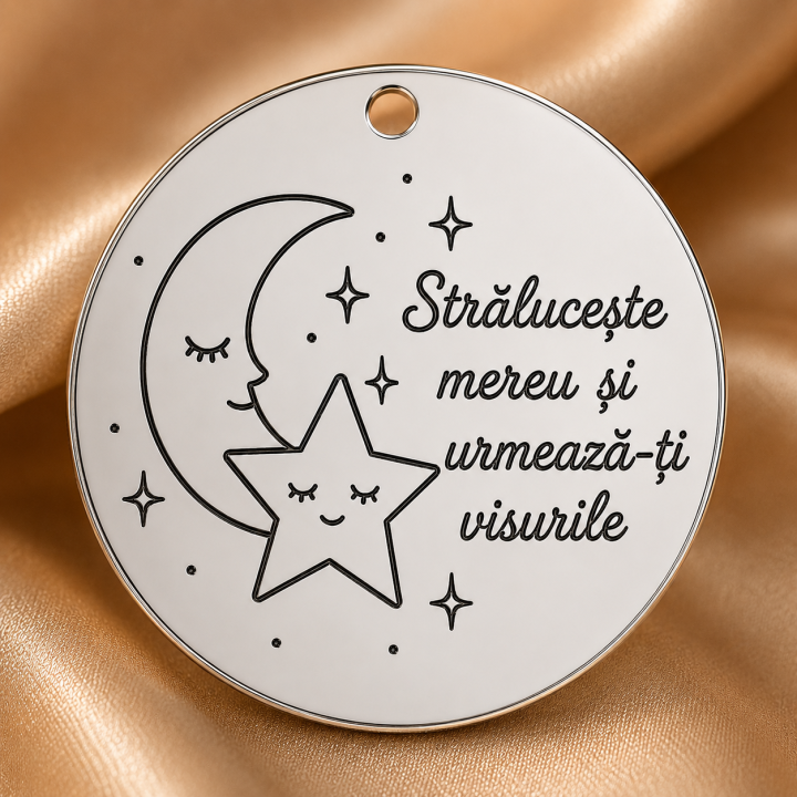 copy of S108 - Serviciu gravura fetita cu nume si data nasterii - bijuterii personalizate din argint | simoshop