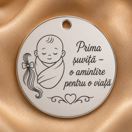 copy of S108 - Serviciu gravura fetita cu nume si data nasterii - bijuterii personalizate din argint | simoshop