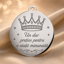 copy of S108 - Serviciu gravura fetita cu nume si data nasterii - bijuterii personalizate din argint | simoshop