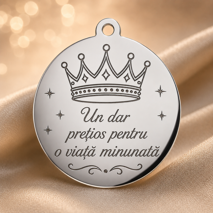 copy of S108 - Serviciu gravura fetita cu nume si data nasterii - bijuterii personalizate din argint | simoshop