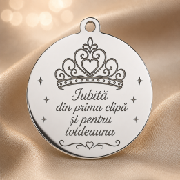 copy of S108 - Serviciu gravura fetita cu nume si data nasterii - bijuterii personalizate din argint | simoshop
