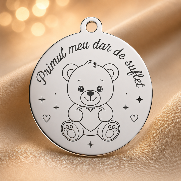 copy of S108 - Serviciu gravura fetita cu nume si data nasterii - bijuterii personalizate din argint | simoshop