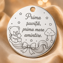 copy of S108 - Serviciu gravura fetita cu nume si data nasterii - bijuterii personalizate din argint | simoshop